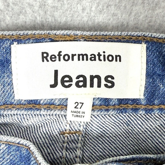 Reformation Jeans Shorts Women 27 Charlie Cuffed High Rise Jean Button Fly Ponce - Picture 5 of 14